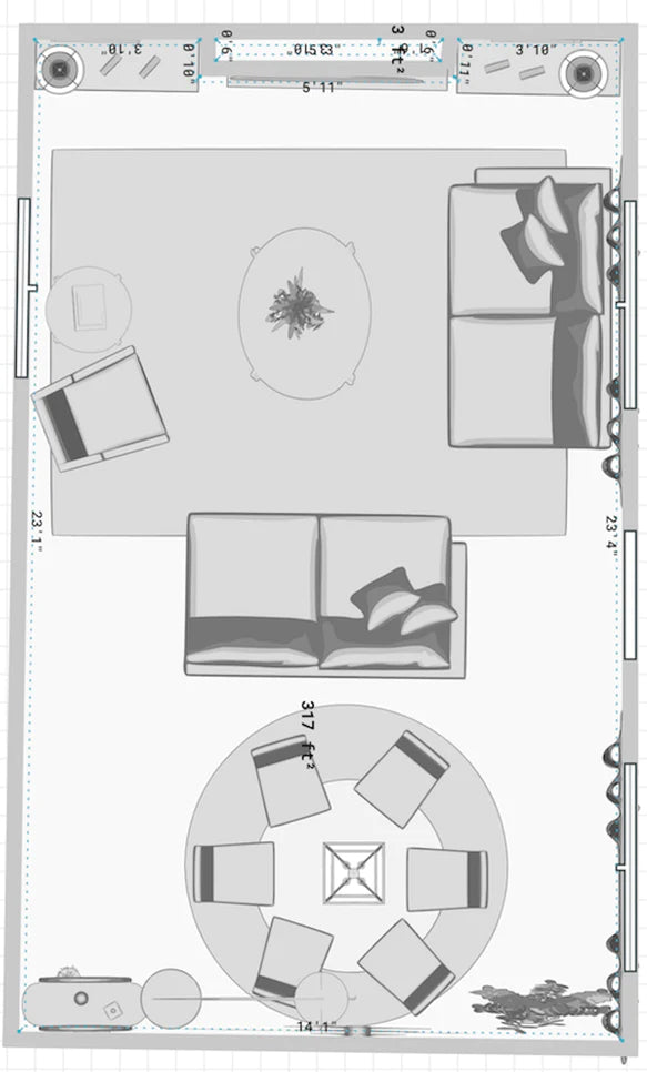 Virtual interior design in US and Canada- floor plan